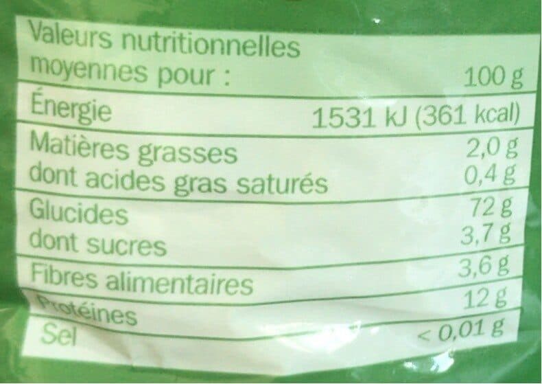 Marque Repère Torsades ;Cuisson Rapide 3 min.) packshot