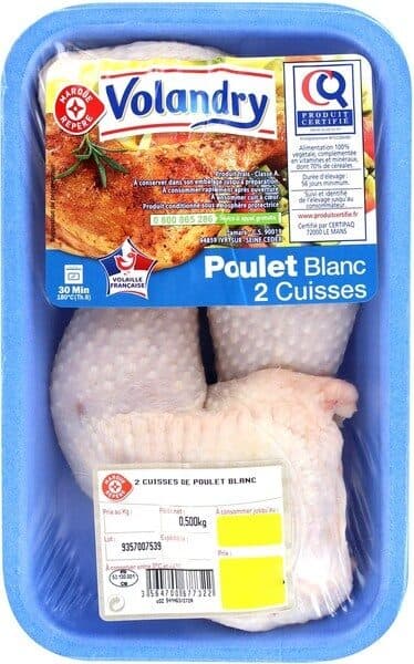 Marque Repère Cuisses poulet blanc certifié packshot