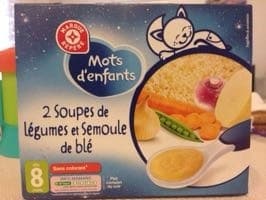 Marque Repère 2 Soupes de légumes et semoule de blé packshot