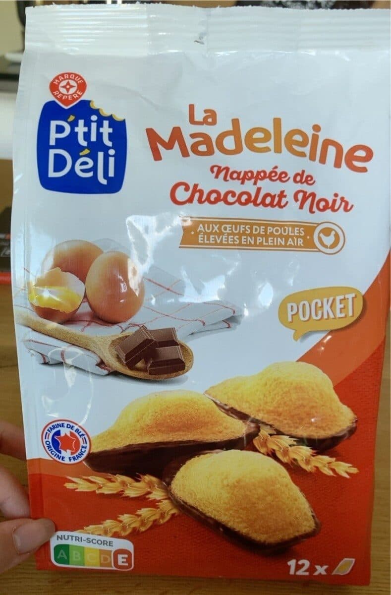 Marque Repère Madeleines nappées au chocolat noir packshot