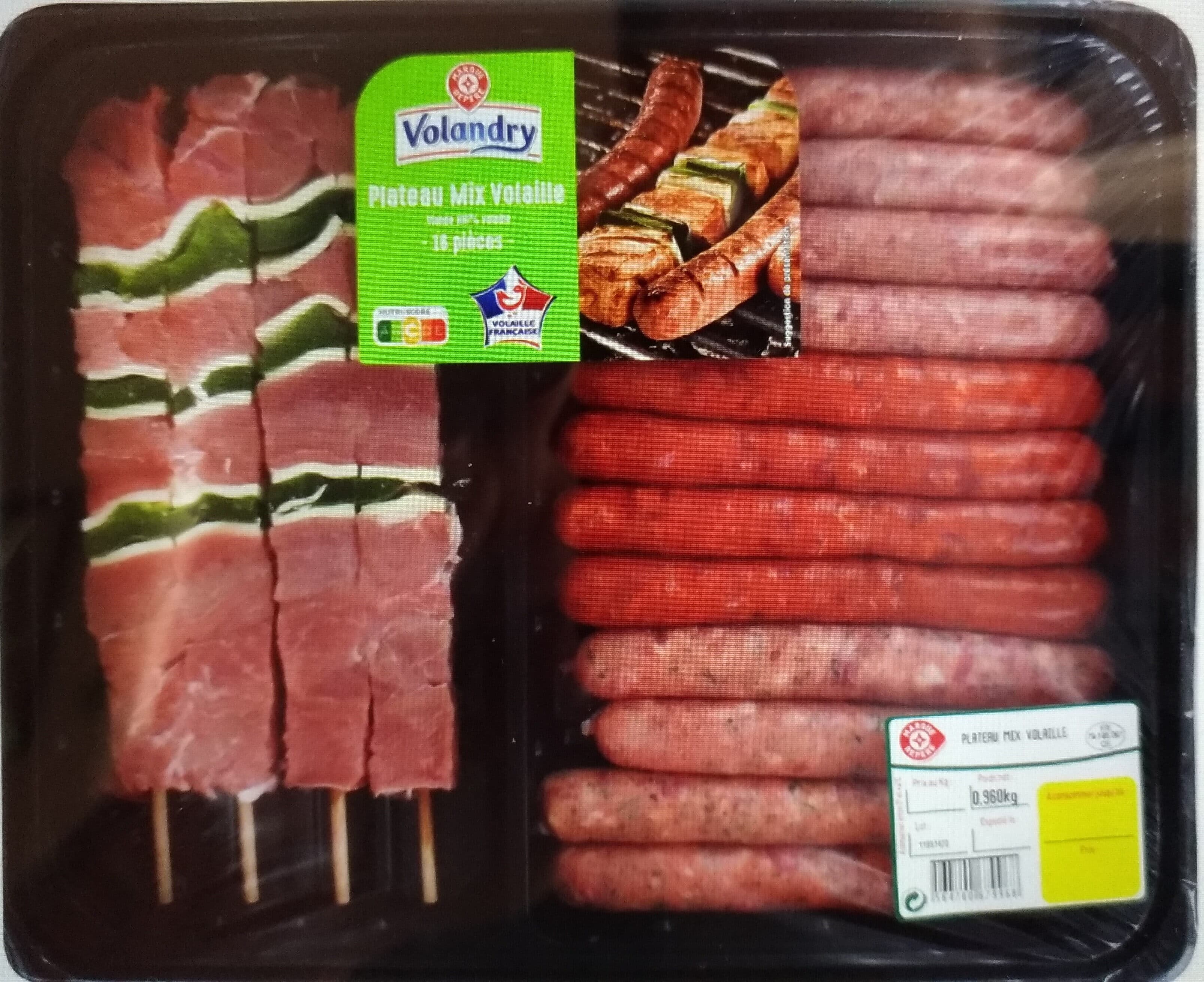 Marque Repère Plateau mix volaille 16 découpes packshot