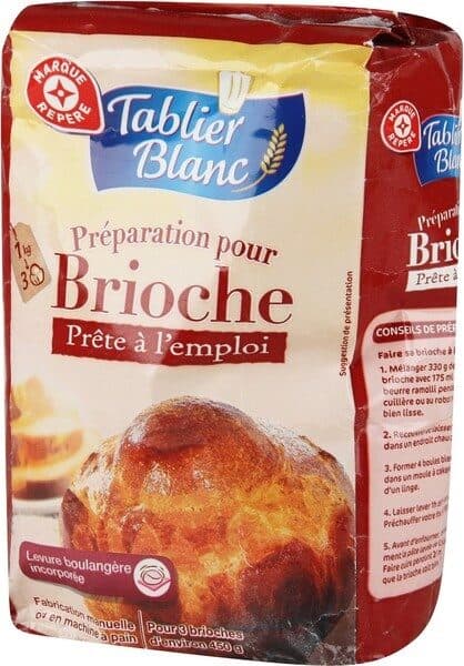 Marque Repère Préparation pour brioche Tablier Blanc packshot