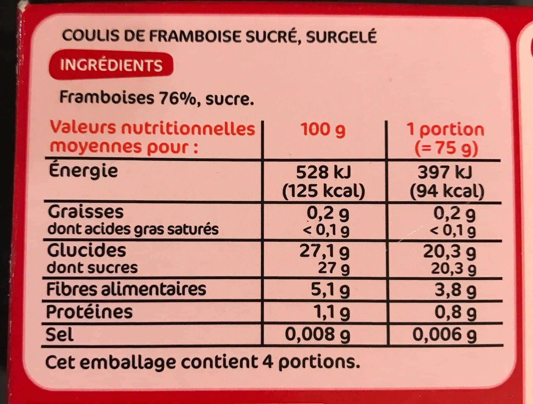 Marque Repère Coulis de framboise packshot