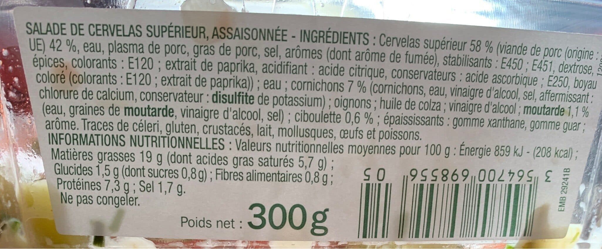 Marque Repère Salade cervelas Menu fraîcheur packshot