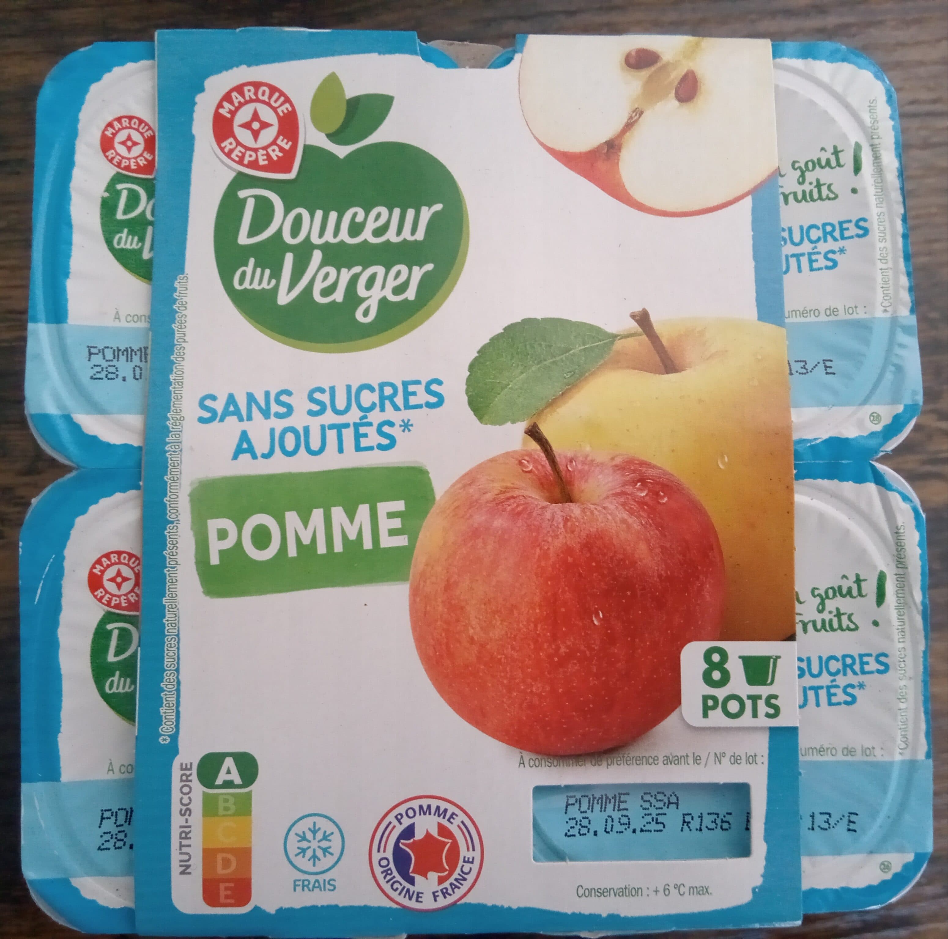 Marque Repère Compote Pomme sans Sucres Ajoutés packshot