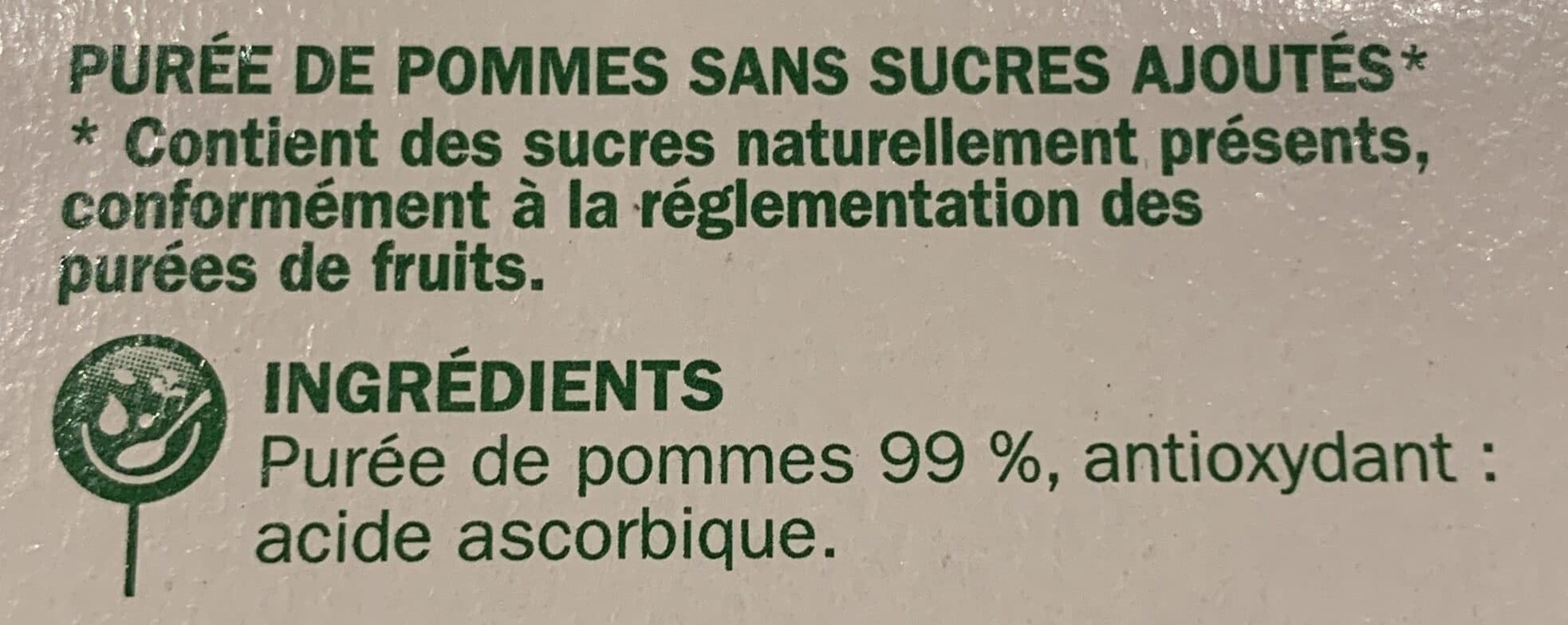 Marque Repère Compote Pomme sans Sucres Ajoutés packshot