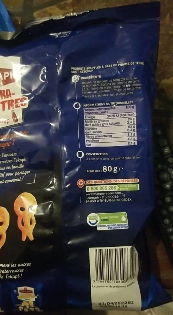 Marque Repère Chips extra terrestres Tokapii packshot