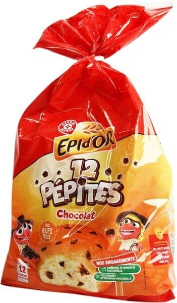 Marque Repère Briochettes pépites de chocolat x 12 packshot