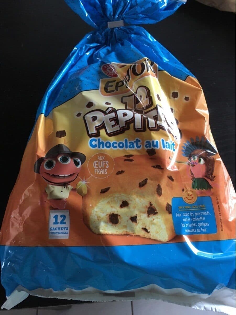 Marque Repère Briochettes aux pépites de chocolat au lait x 12 packshot