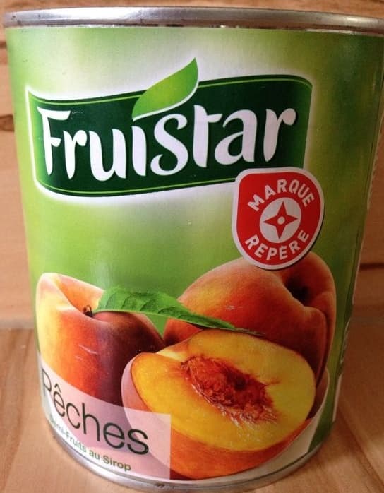 Marque Repère Pêches demi-fruits au sirop packshot