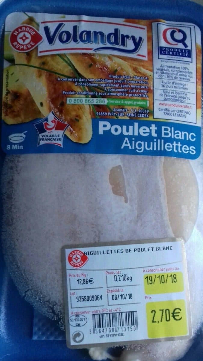 Marque Repère Aiguillettes de poulet blanc packshot