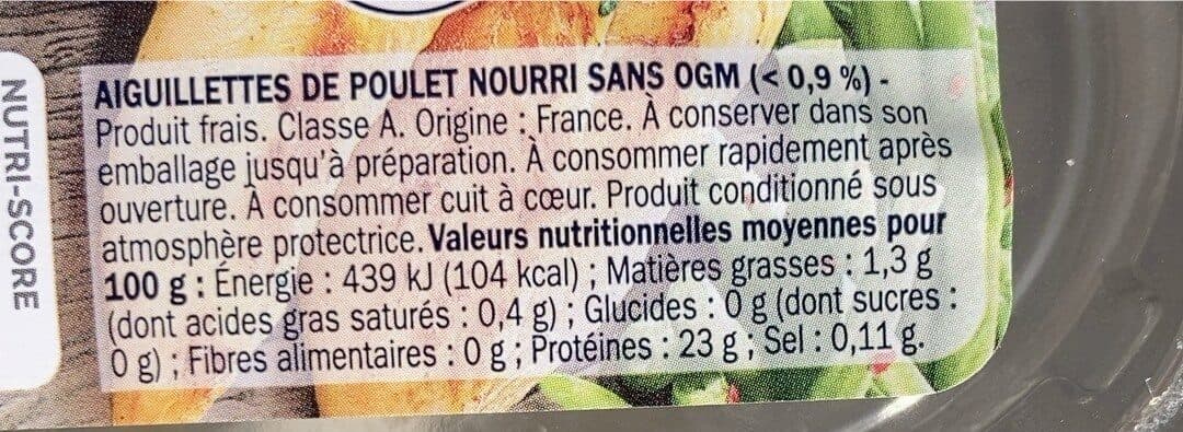 Marque Repère Aiguillettes de poulet blanc packshot