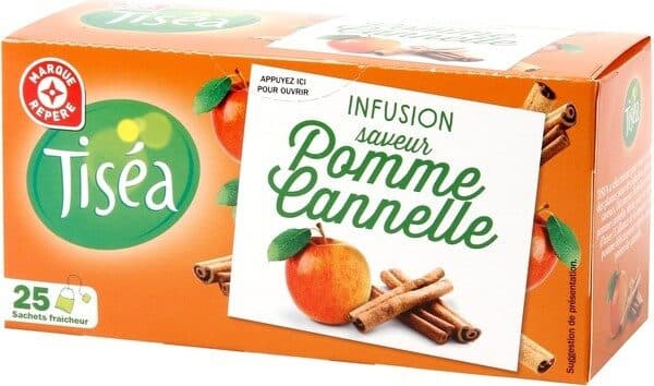 Marque Repère Infusion saveur pomme cannelle packshot