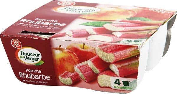 Marque Repère Compote pomme rhubarbe Douceur du verger packshot