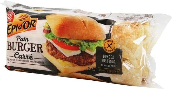 Marque Repère Pain carré burger x 4 packshot