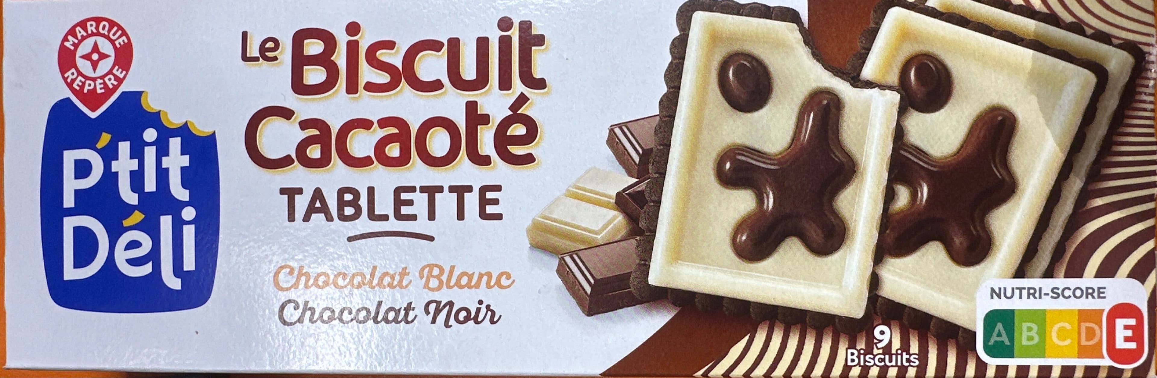 Marque Repère Biscuits cacao tablette chocolat noir et blanc packshot