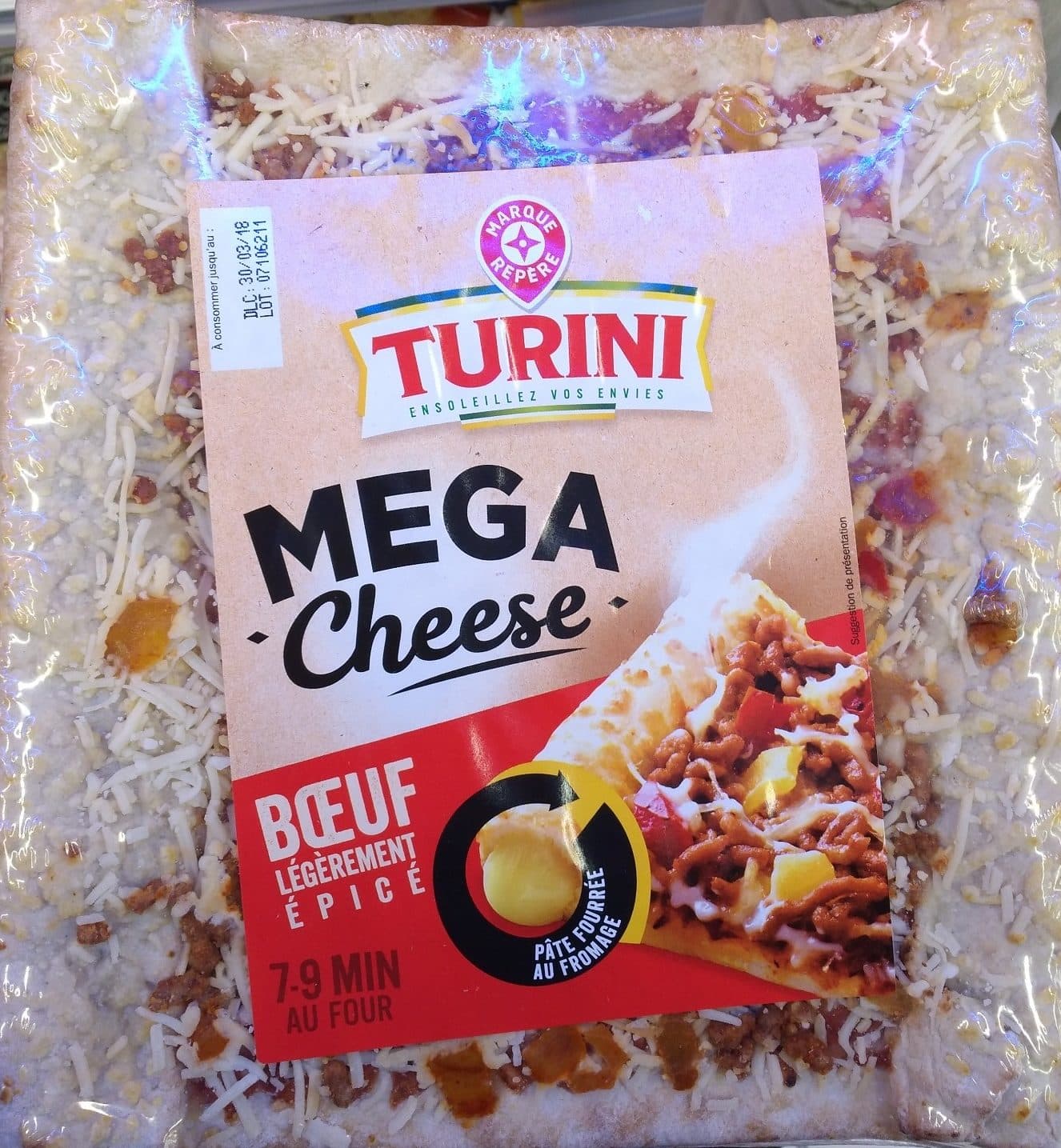 Marque Repère Pizza méga cheese boeuf épicé packshot