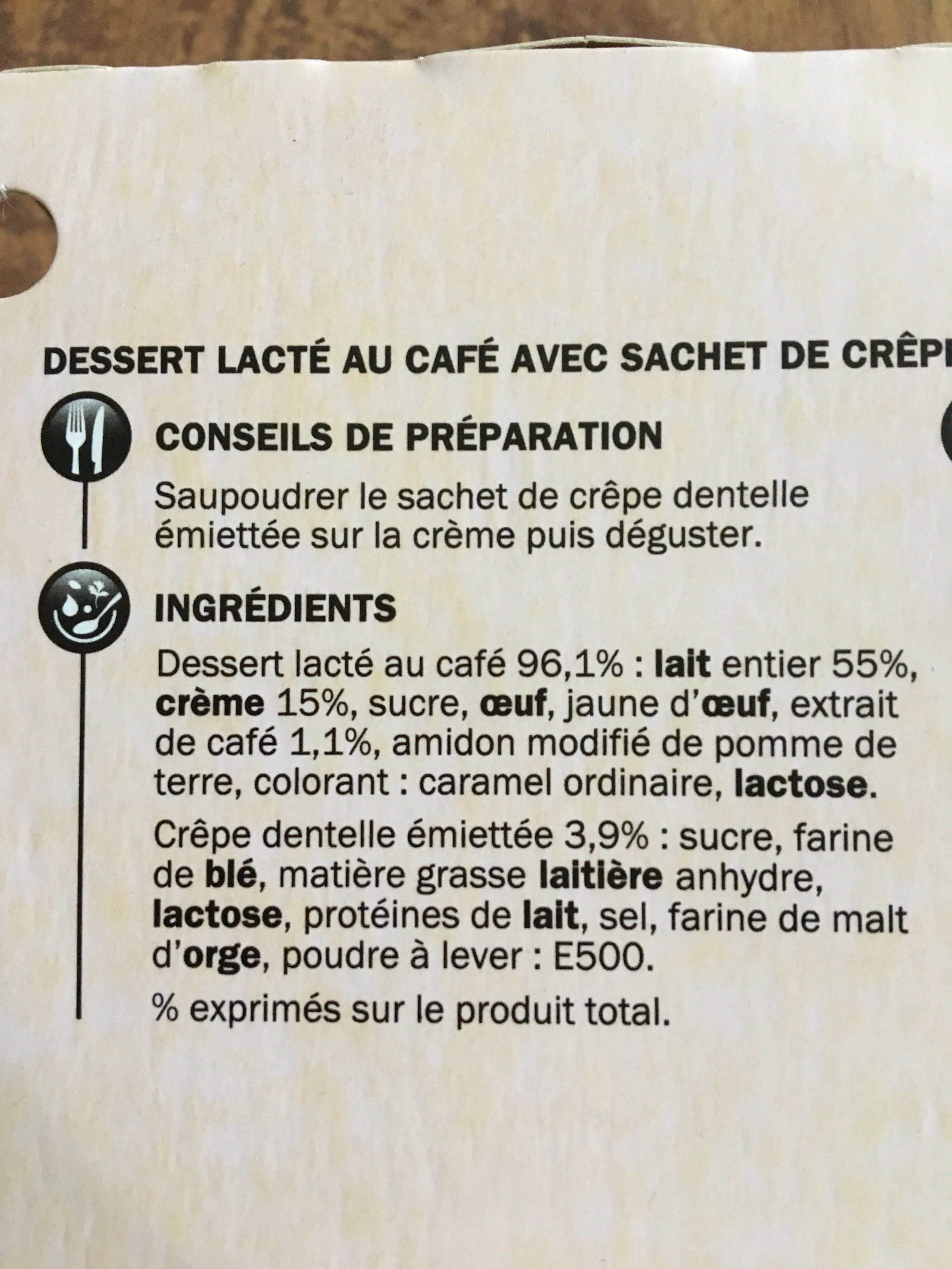 Délisse Crème onctueuse au café packshot