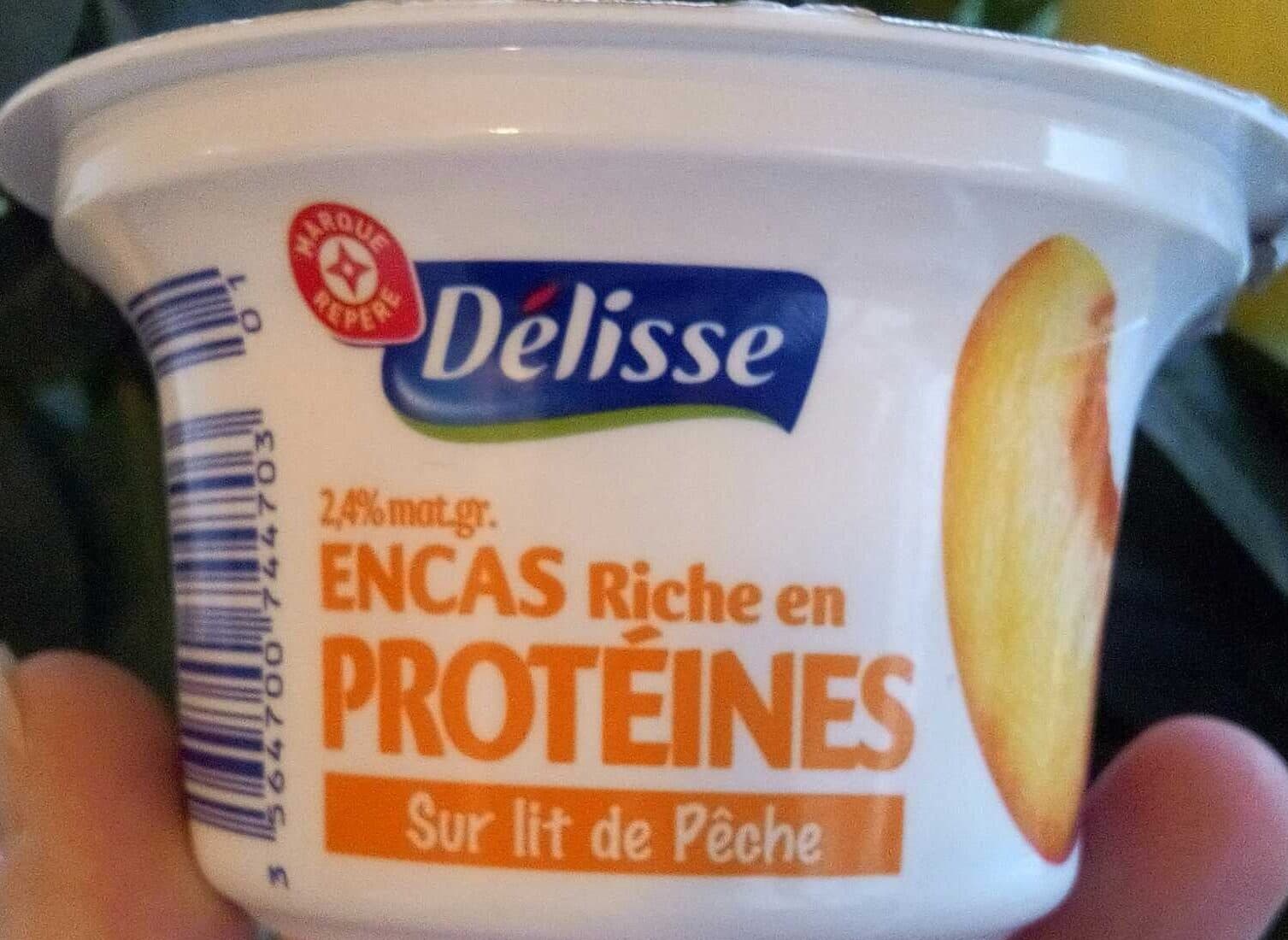 Délisse Encas riche en protéines sur lit de pêche packshot