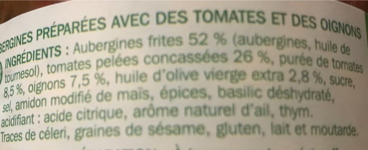 Marque Repère Aubergines provençale bocal packshot