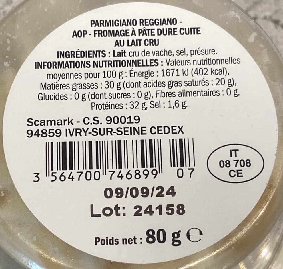 Marque Repère Copeaux de parmigiano reggiano 28% Mat. Gr. packshot
