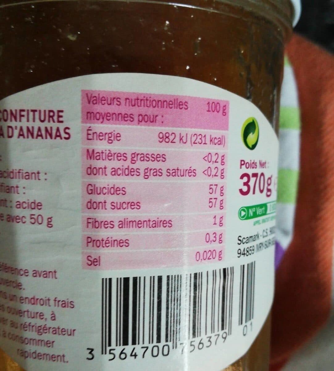 Marque Repère Confiture extra Ananas packshot
