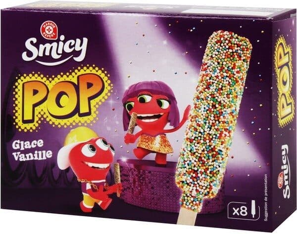 Marque Repère Bâtonnets Pop bonbons glace vanille x 8 packshot