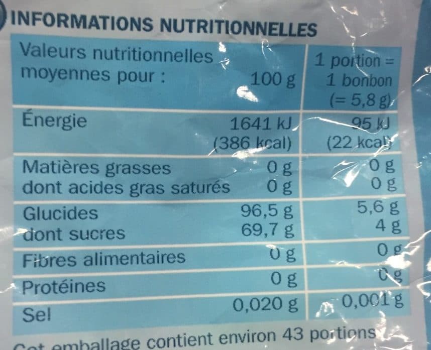 Marque Repère Bonbons menthe extrême packshot