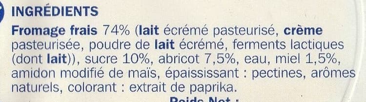 Délisse Fromage frais abricot et miel packshot