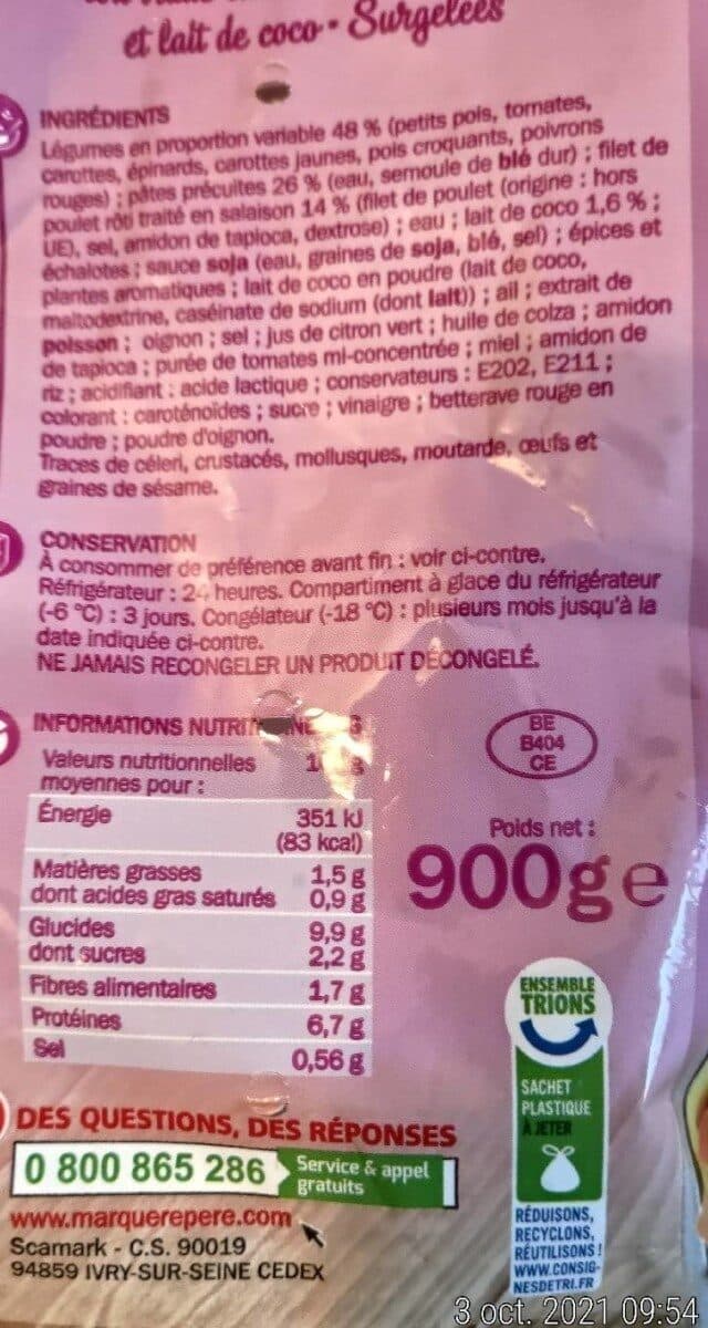 Marque Repère Nouilles au poulet façon thaï packshot
