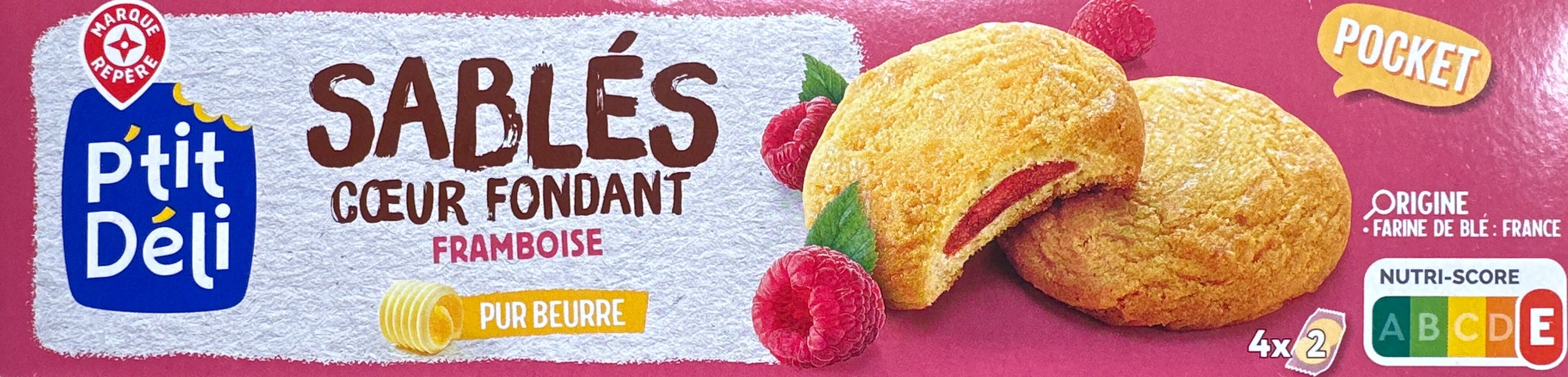 Marque Repère Sablés cœur fondant framboise packshot