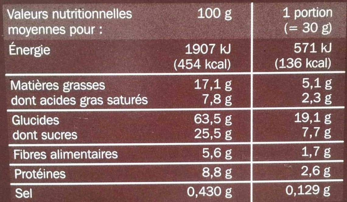 Marque Repère Muesli croustillant aux 2 chocolats et caramel packshot