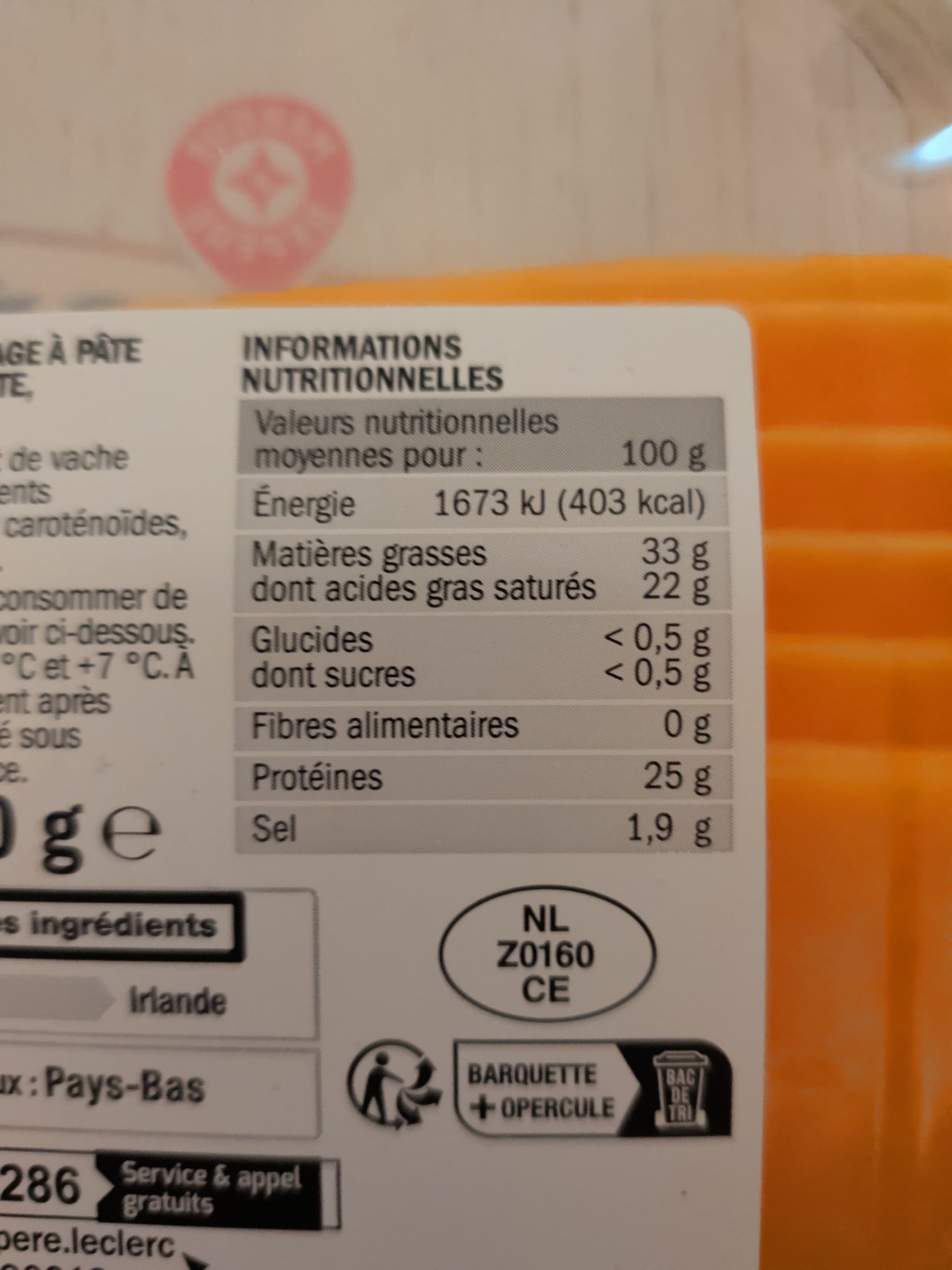 Marque Repère Cheddar packshot