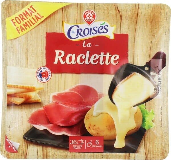 Marque Repère Raclette nature en tranches 28% Mat. Gr. packshot