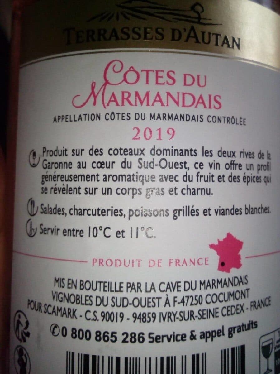 Marque Repère Côtes du Marmandais rosé A.O.C. 2017 packshot