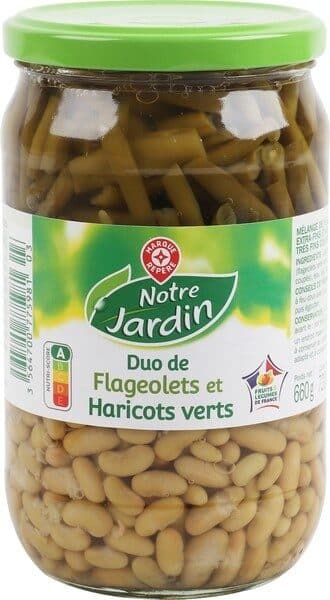 Marque Repère Duo de Flageolets et Haricots Verts packshot
