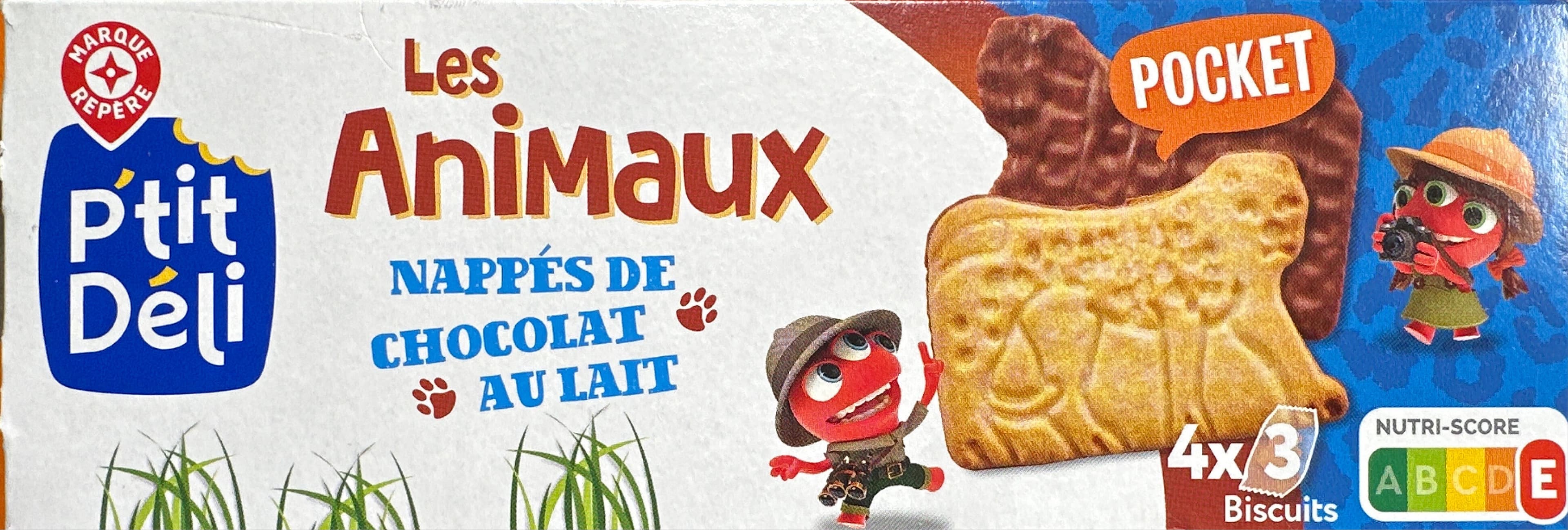 Marque Repère Les Animaux nappés de chocolat au lait packshot