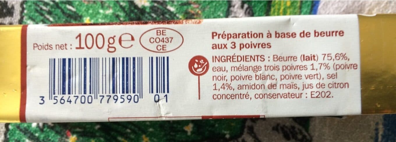 Marque Repère Spécialité au beurre 3 poivres packshot