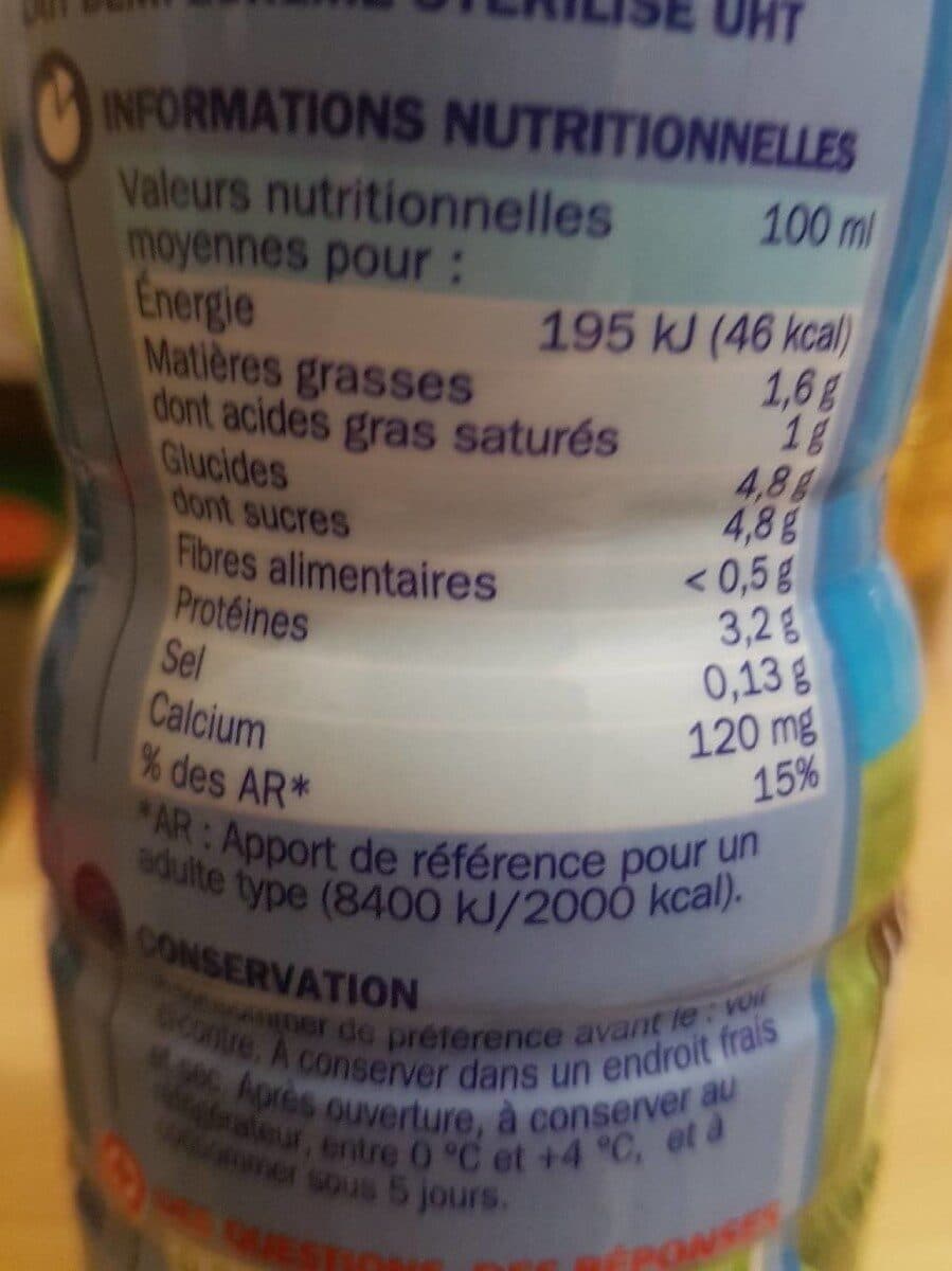 Délisse Lait demi-écrémé bouteille packshot