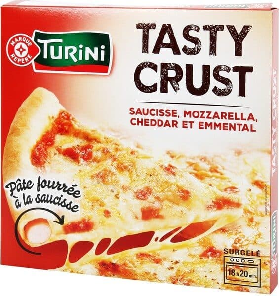 Marque Repère Pizza tasty crust fourrée à la saucisse packshot