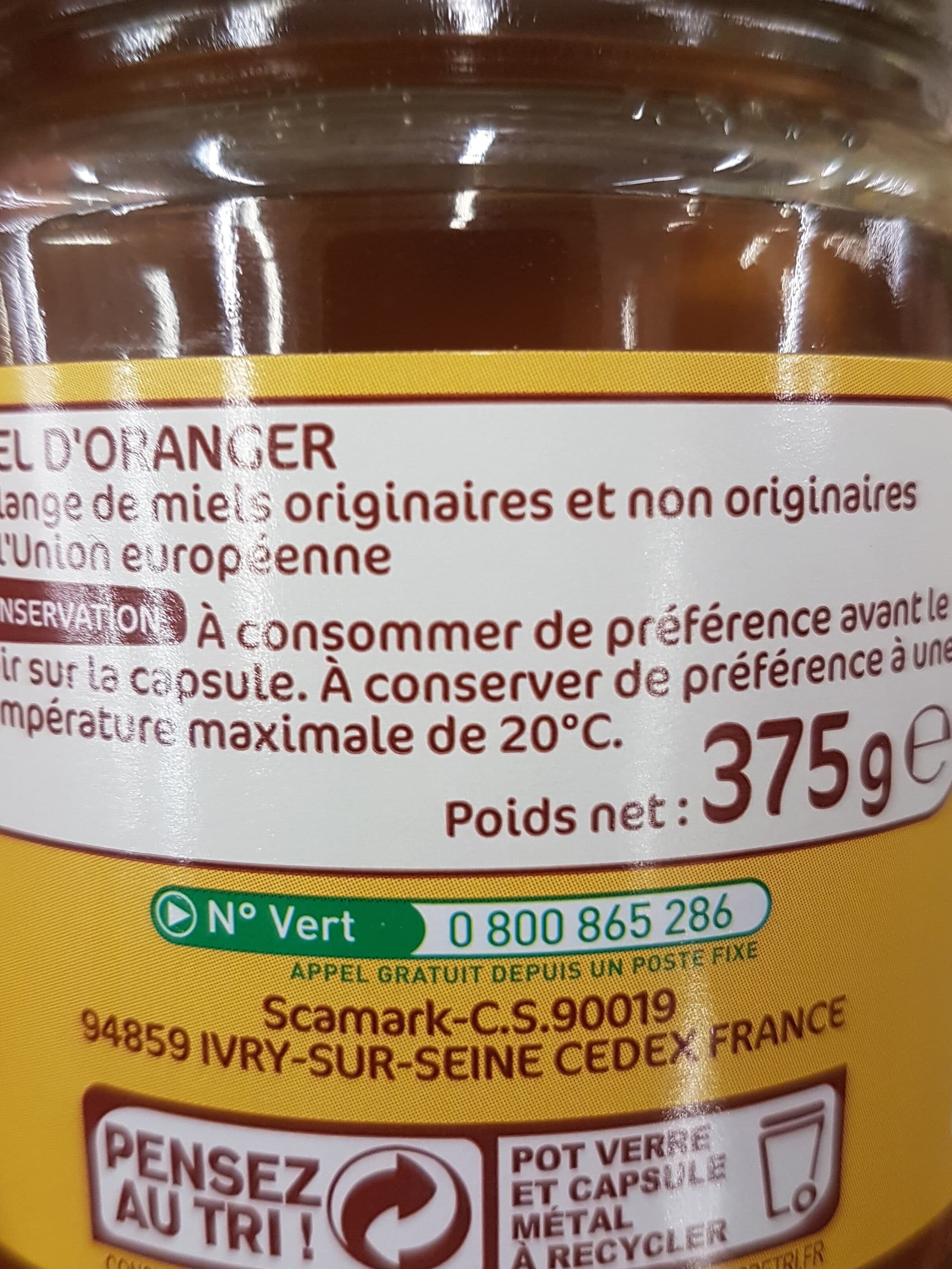 Marque Repère Miel fleur d'oranger packshot