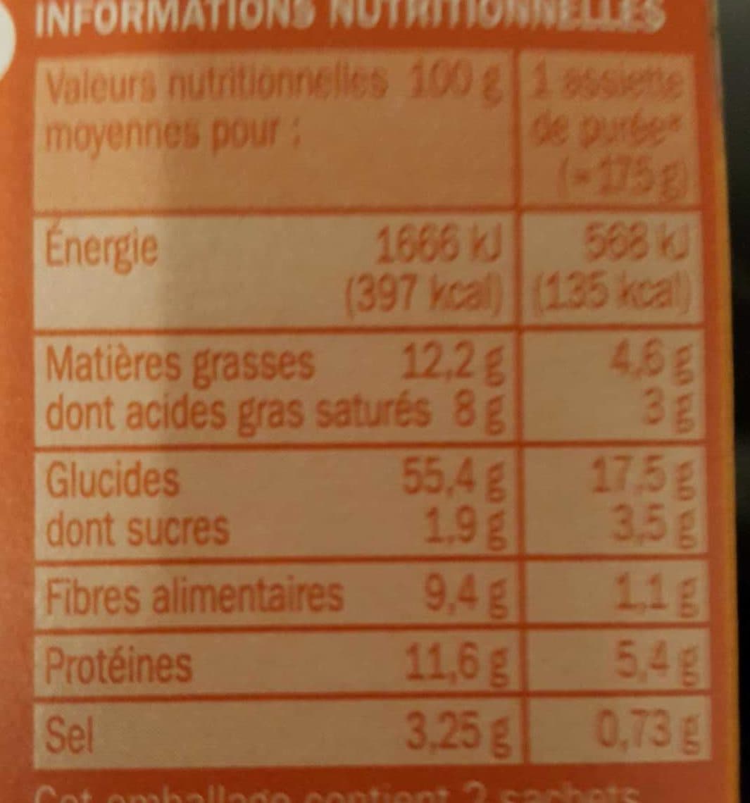 Marque Repère Purée emmental packshot