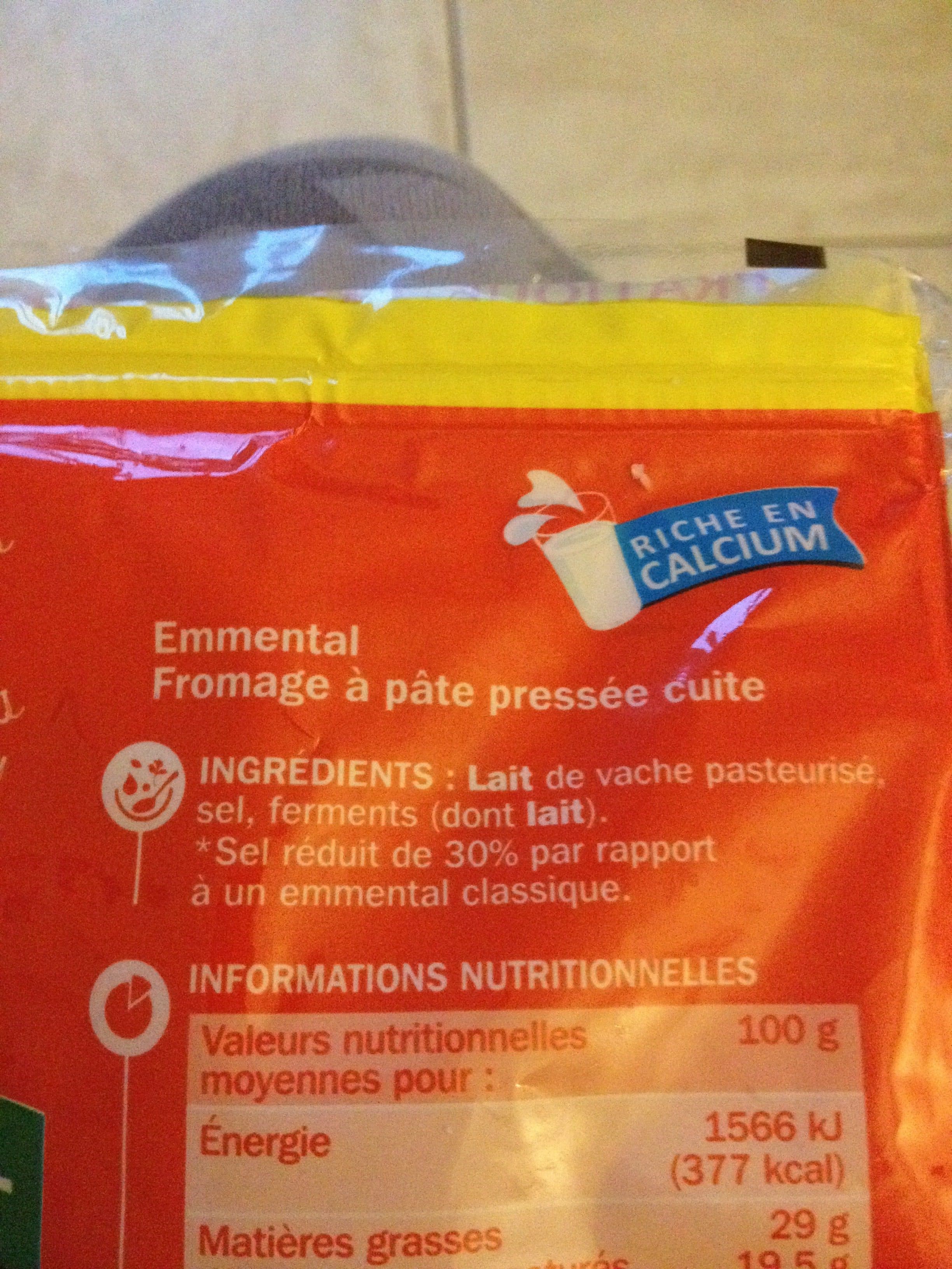 Marque Repère Emmental français rapé -30% de sel réduit packshot