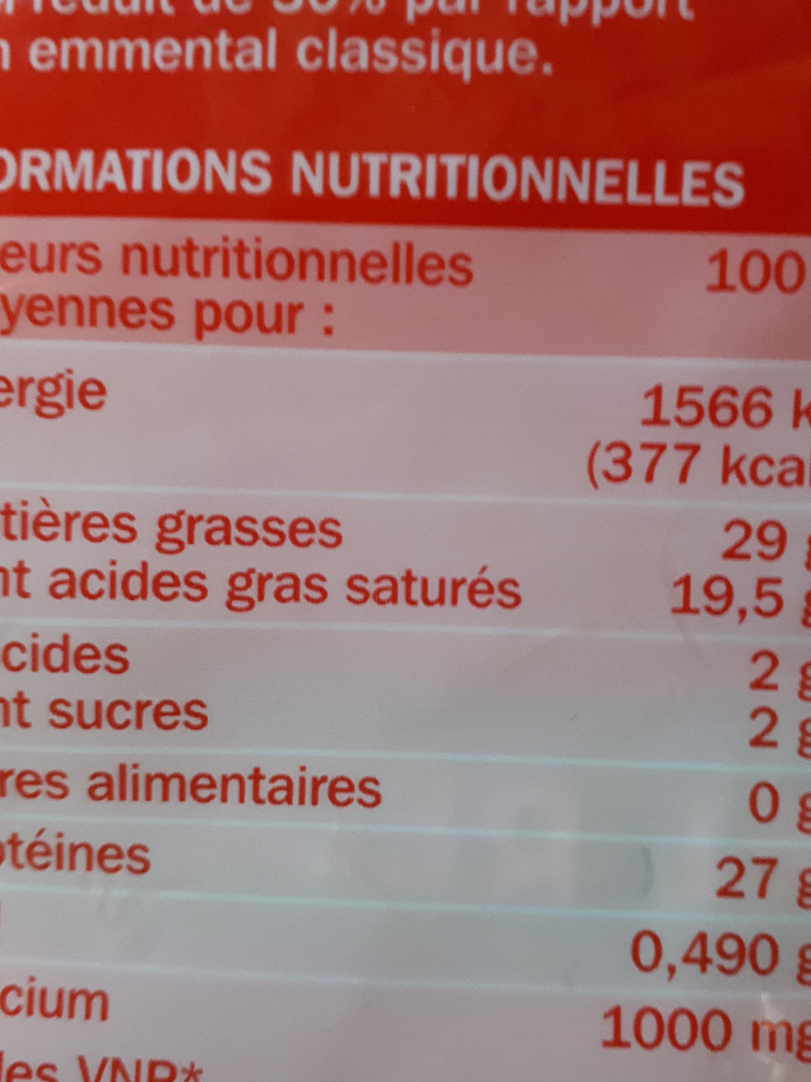 Marque Repère Emmental français rapé -30% de sel réduit packshot