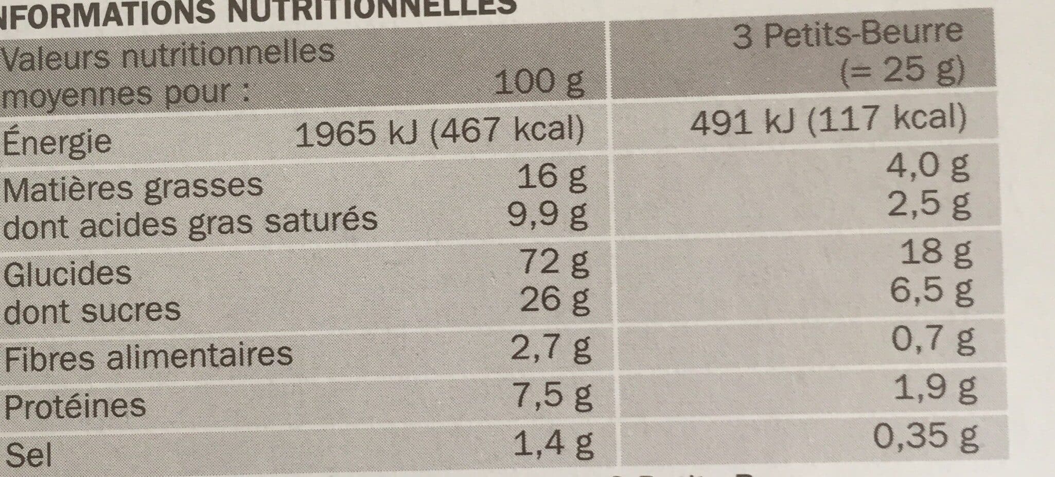 Marque Repère Petits beurres pépites de chocolat - format pocket packshot