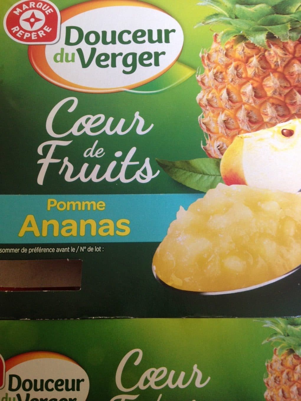 Marque Repère Coeur de fruits pomme ananas packshot