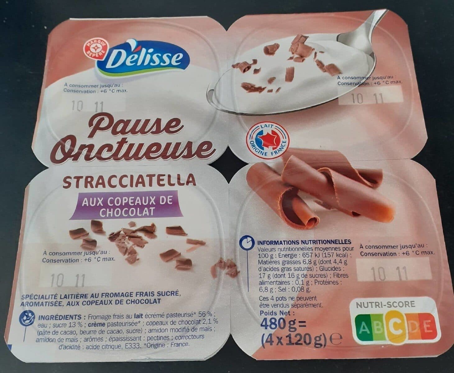 Délisse Pause Onctueuse Stracciatella 4 x 120 g packshot