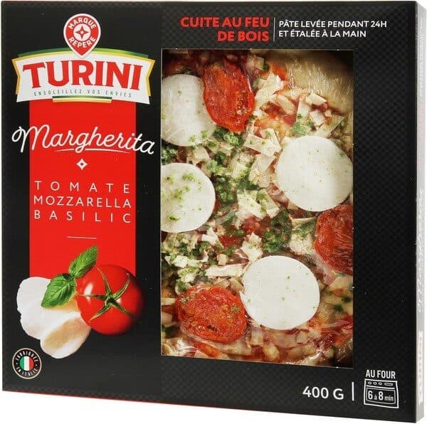 Marque Repère Pizza italienne tomate et mozzarella packshot