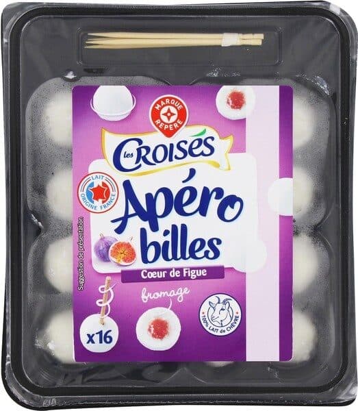 Marque Repère Billes de chèvre fourrées figue x 16 packshot