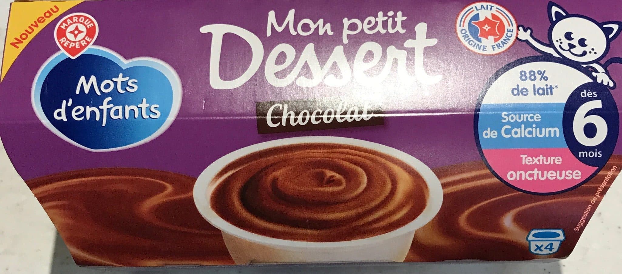 Marque Repère Mon petit dessert Chocolat packshot